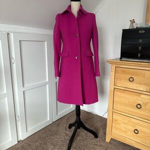 J.Crew Lady Day Coat – Fuchsia, Size 2, Thinsulate